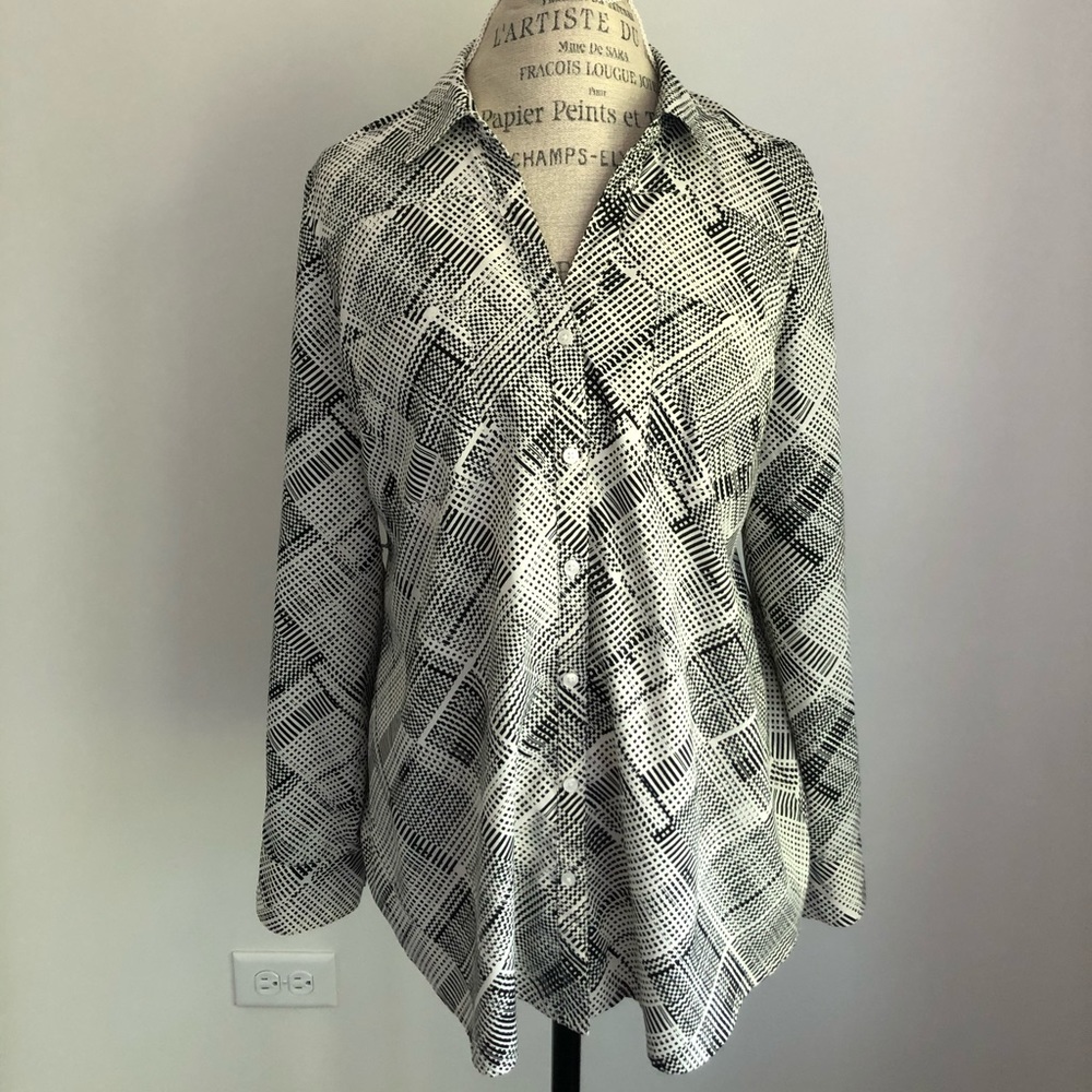 Maternity Cream & Black Printed Blouse